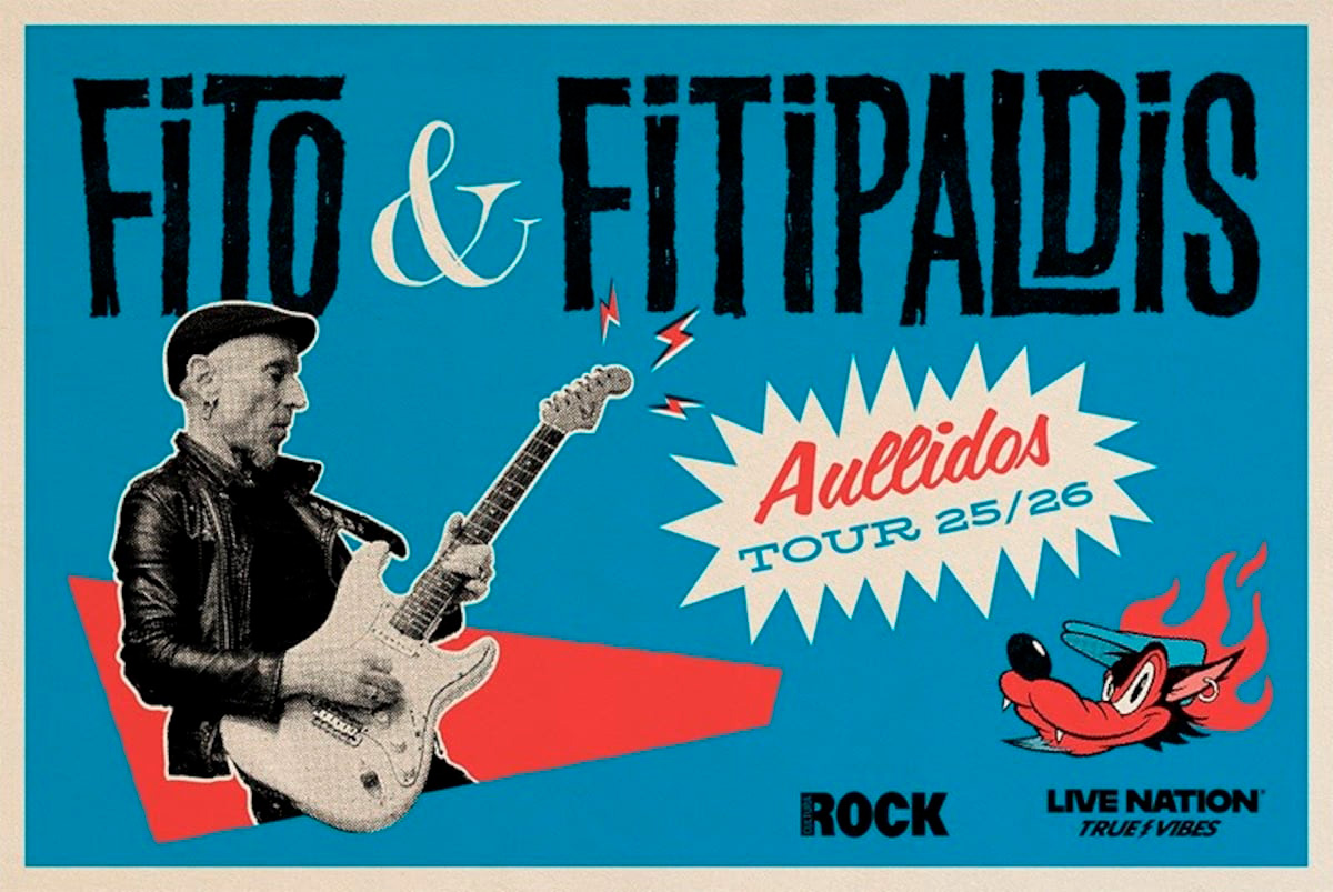 Flyer concierto Fito y Fitipaldis Aullidos Tour 25 25 España